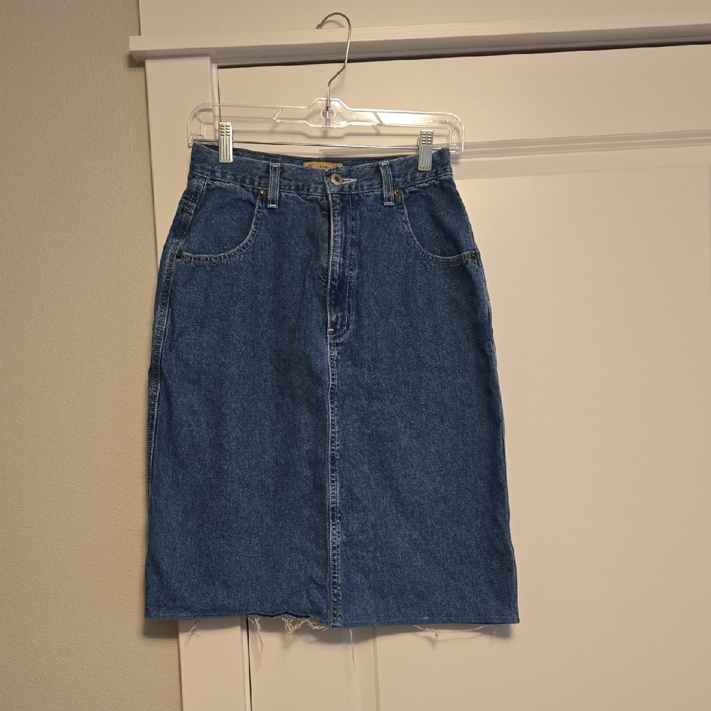 Classic Blue Denim Skirt